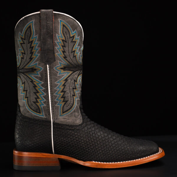 Matte Black Python - Square Toe - Image 2