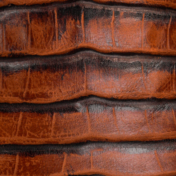 Cognac Caiman Belly - Square Toe - Image 4