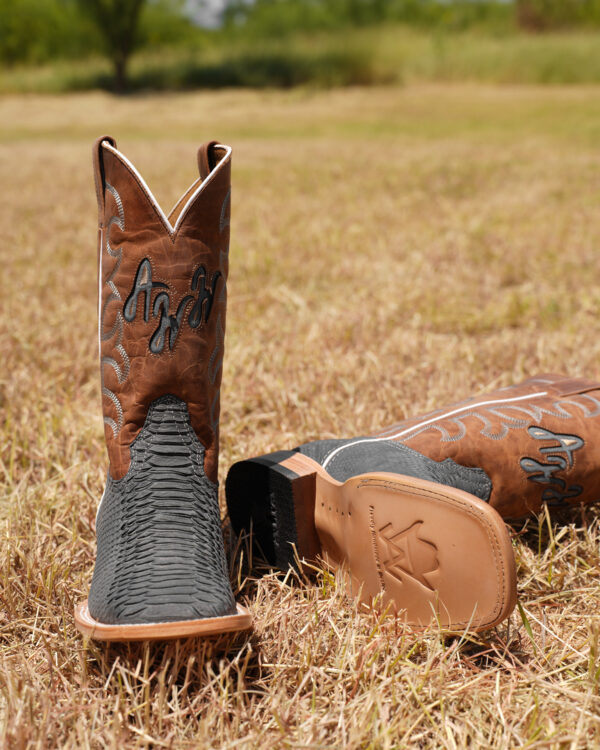Matte Gray Python - Square Toe - Image 5