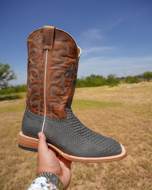 Matte Gray Python - Square Toe - Image 8
