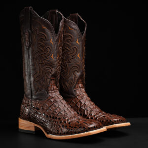 Brown Caiman Neck - Square Toe
