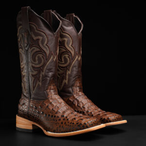 Brown Caiman Neck - Square Toe