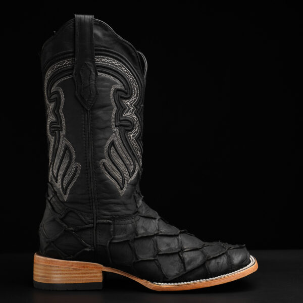 Matte Black Pirarucu – Square Toe - Image 2