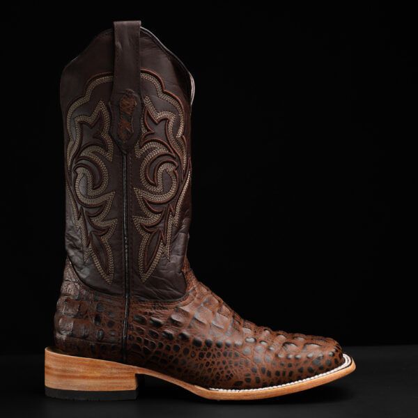 Brown Caiman Neck - Square Toe - Image 2