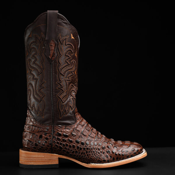 Brown Caiman Neck - Square Toe - Image 2