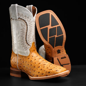 Honey Ostrich – Square Toe