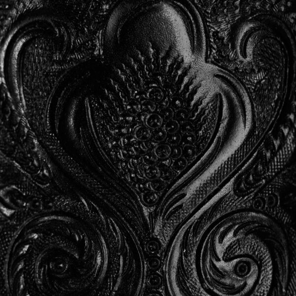 Black Alfa Hand Tooled – Square Toe - Image 4
