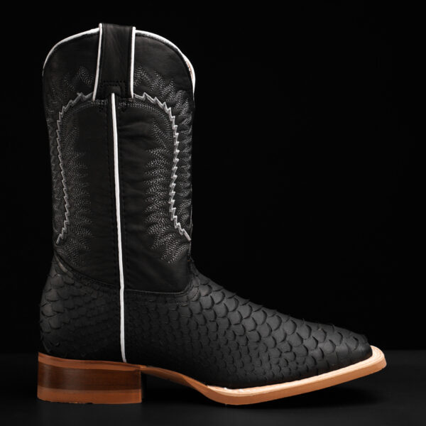 Matte Black Python - Square Toe - Image 2