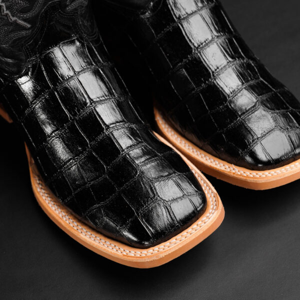 Black Alligator Belly - Square Toe - Image 3