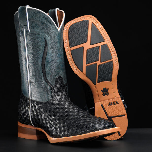 Black Basketweave – Square Toe