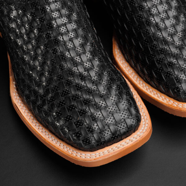 Black Basketweave – Square Toe - Image 3
