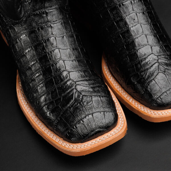 Black Caiman Belly - Square Toe - Image 3