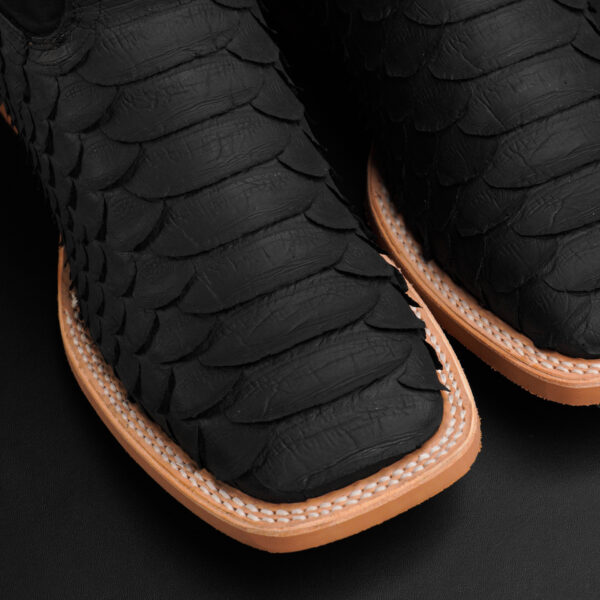 Matte Black Giant Python - Square Toe - Image 3