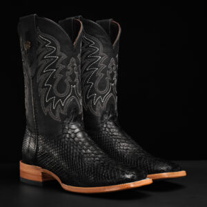 AUTHENTIC Black Python – Square Toe