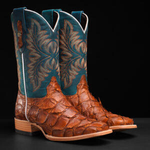 AUTHENTIC Cognac Pirarucu – Square Toe