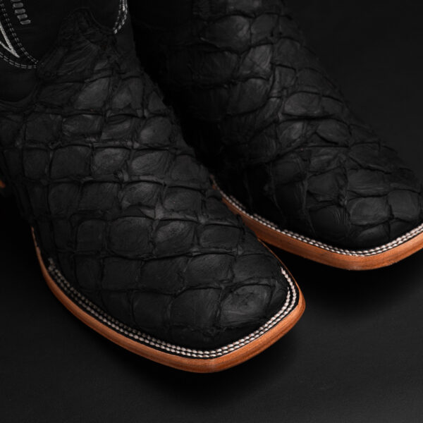 AUTHENTIC Black Pirarucu – Square Toe - Image 3
