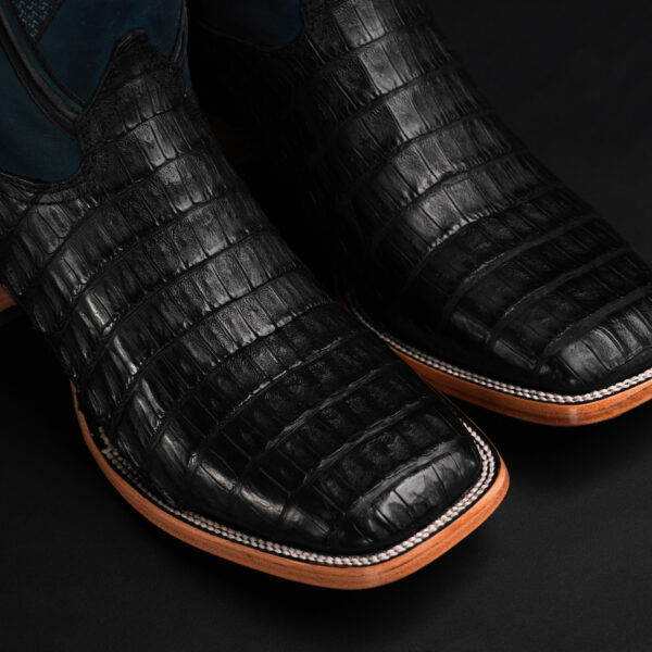 AUTHENTIC Black Caiman Belly – Square Toe - Image 3