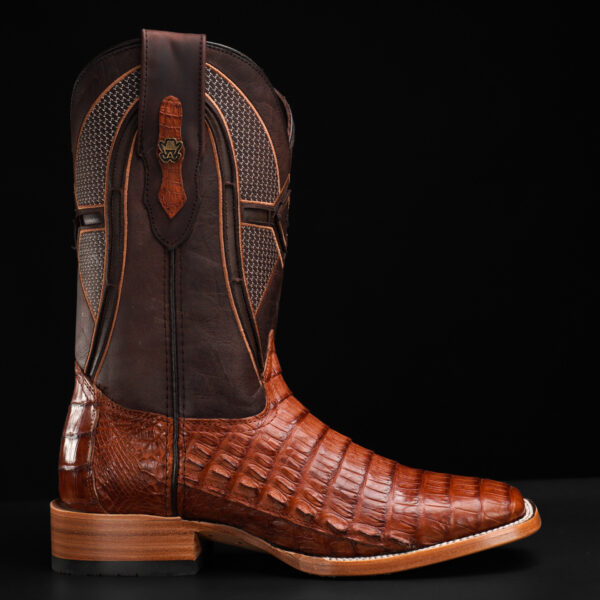 AUTHENTIC Cognac Caiman Belly – Square Toe - Image 2