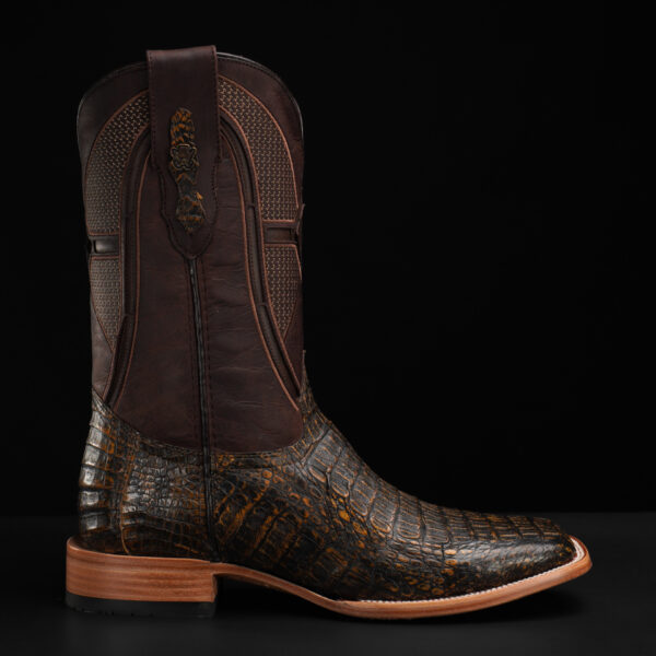 AUTHENTIC Rustic Brown Caiman Belly – Square Toe - Image 2