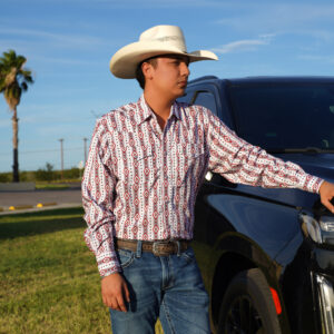White/Red Aztec Western Shirt