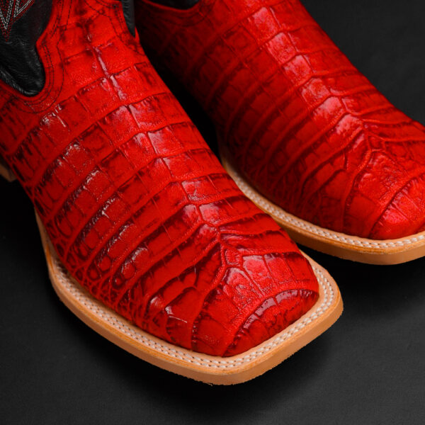 Red Caiman Belly – Square Toe - Image 3