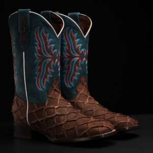 Matte Brown Pirarucu – Square Toe