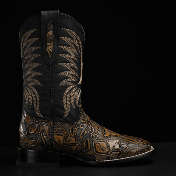 Tan Safari Hand Tooled – Square Toe - Image 2