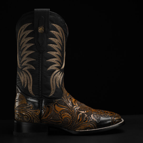 Tan Safari Hand Tooled – Square Toe - Image 2
