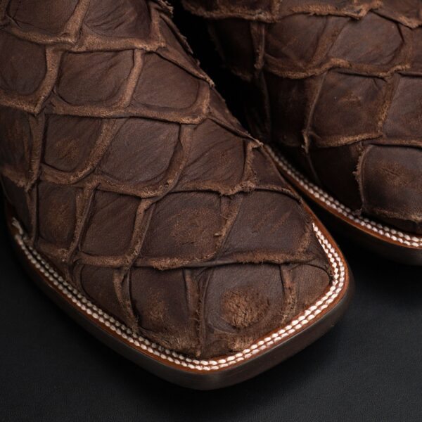 Matte Brown Pirarucu – Square Toe - Image 3