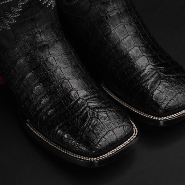 Black Caiman Belly - Square Toe - Image 3