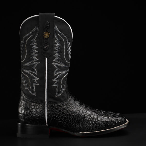 Black Caiman Neck - Square Toe - Image 2