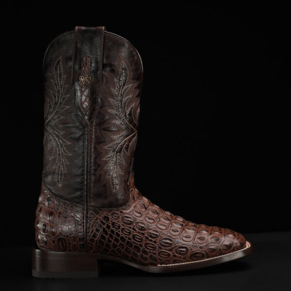 Brown Caiman Horn Back - Square Toe - Image 2