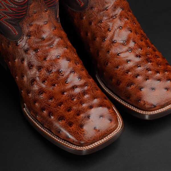 Cognac Ostrich – Square Toe - Image 3