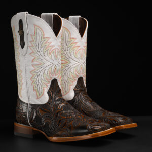 Brown Hand Tooled – Square Toe