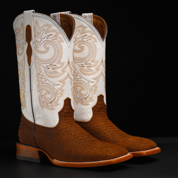 Matte Honey Python – Square Toe