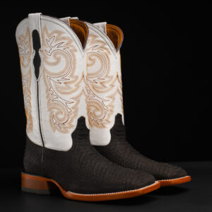 Matte Brown Python – Square Toe
