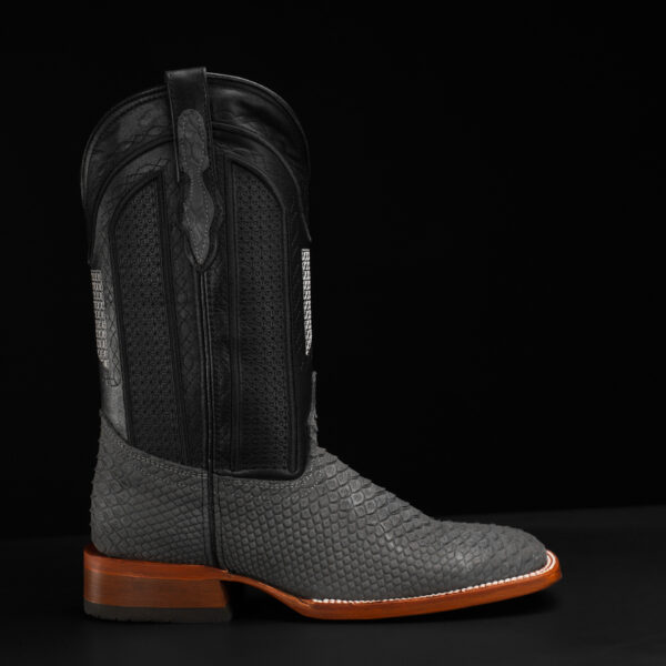 Matte Gray Python - Square Toe - Image 2