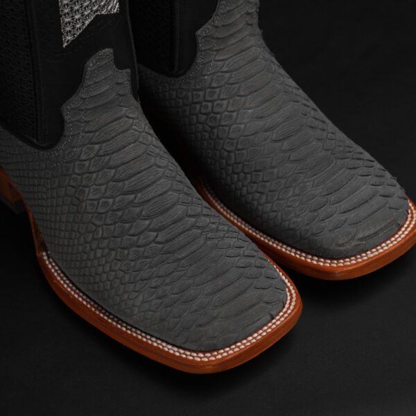 Matte Gray Python - Square Toe - Image 3