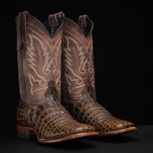 Rustic Honey Alligator Belly – Square Toe