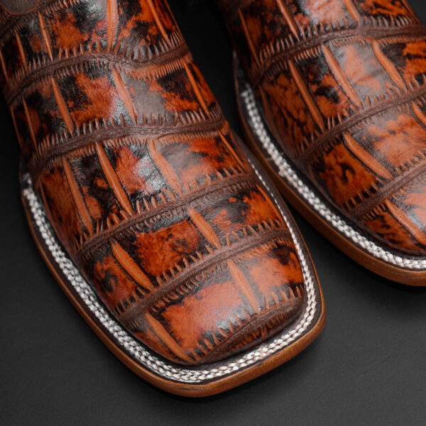 Cognac Alligator Belly – Square Toe - Image 4