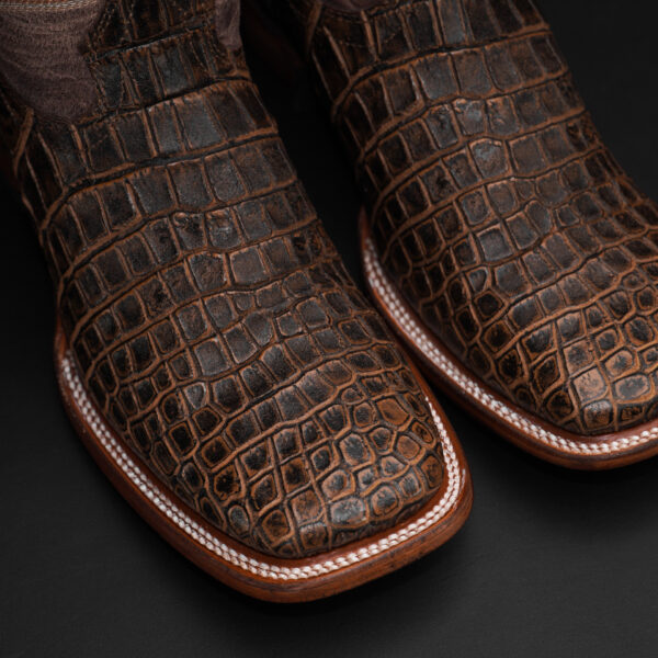 Rustic Honey Alligator Belly – Square Toe - Image 3
