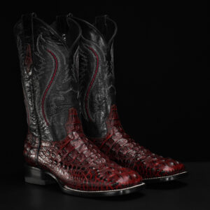Cherry Caiman Neck – Square Toe