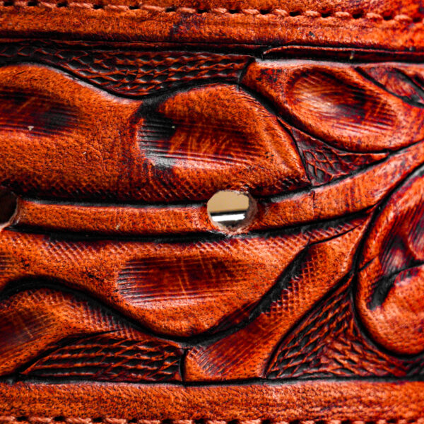 Genuine Mahogany Hand Tooled (Belt/Wallet) - Image 5