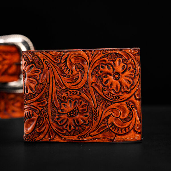 Genuine Mahogany Hand Tooled (Belt/Wallet) - Image 7