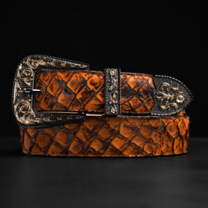 Genuine Honey Pirarucu Belt