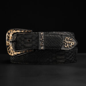 Genuine Black Python Belt