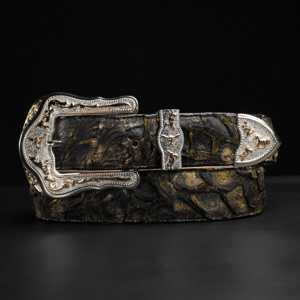 Genuine Rustic Sand Pirarucu Belt