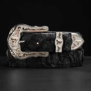 Genuine Black Pirarucu Belt