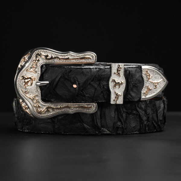 Genuine Black Pirarucu Belt