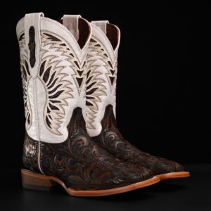 Alfa Brown Hand Tooled – Square Toe